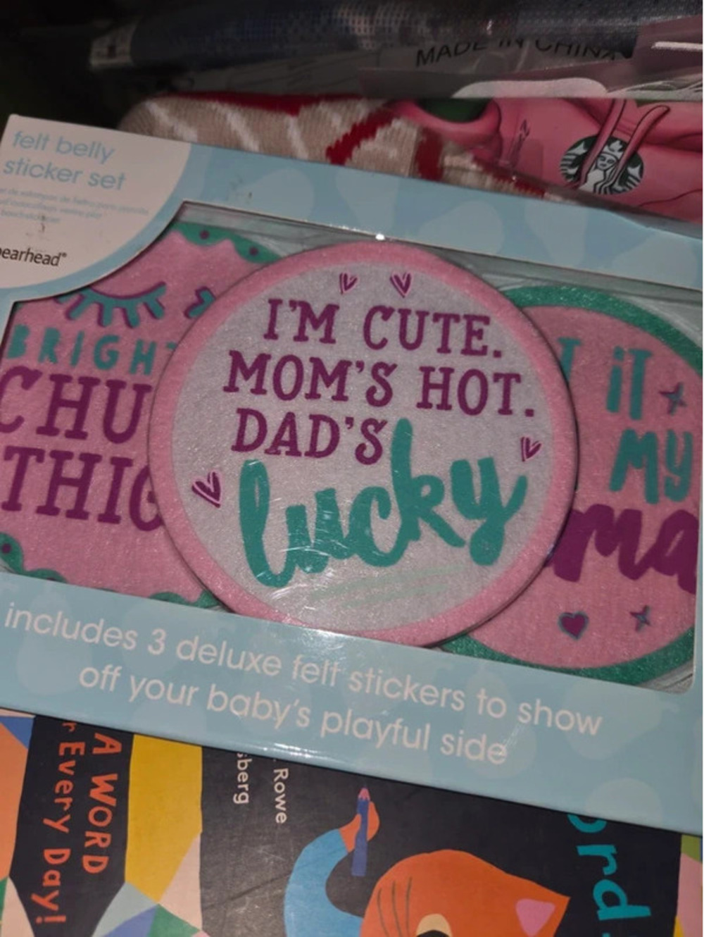 Felt belly sticker set  bright eyes chuncky thighs